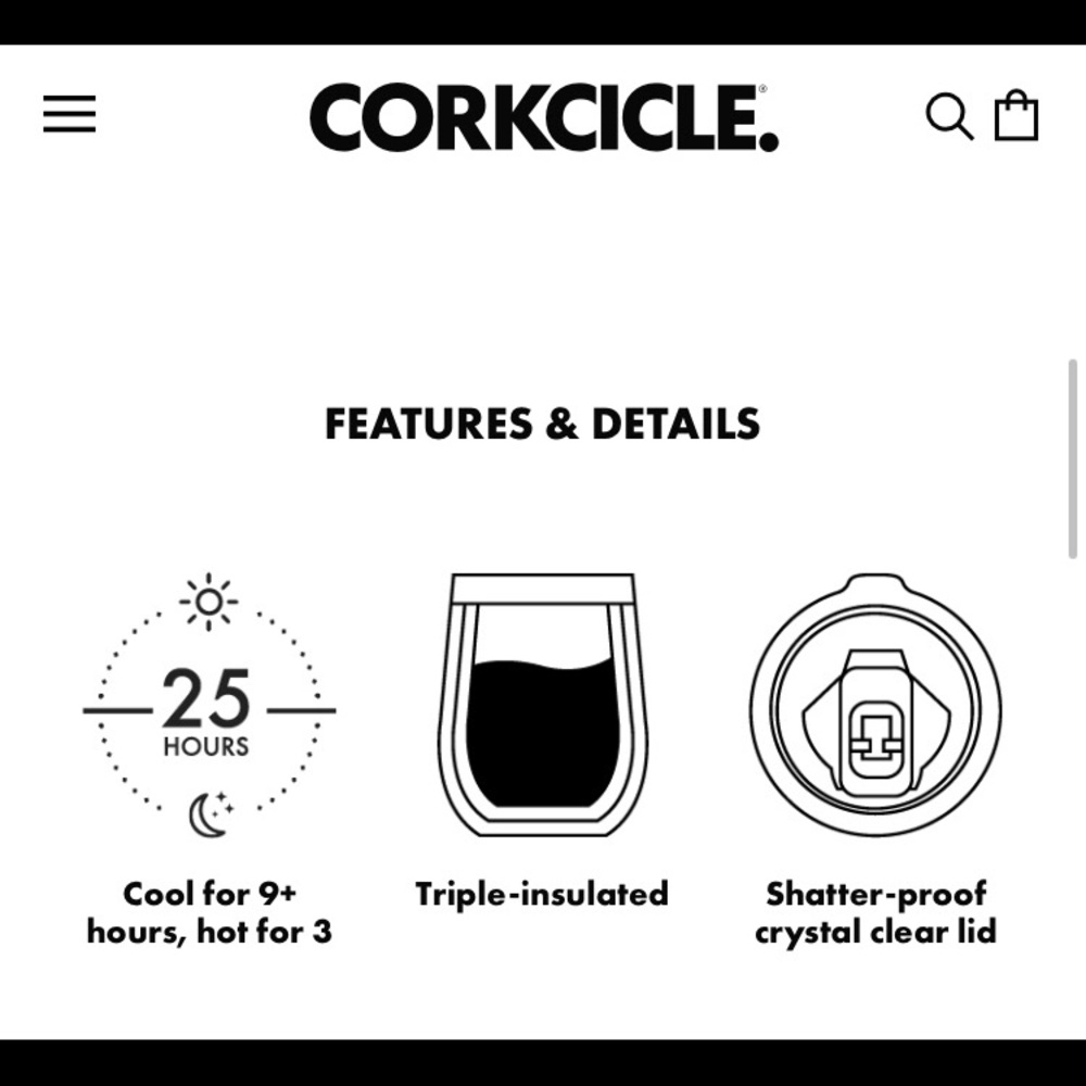Corkcicle Poketo Stemless in White Terrazzo - NWT - Picture 7 of 9
